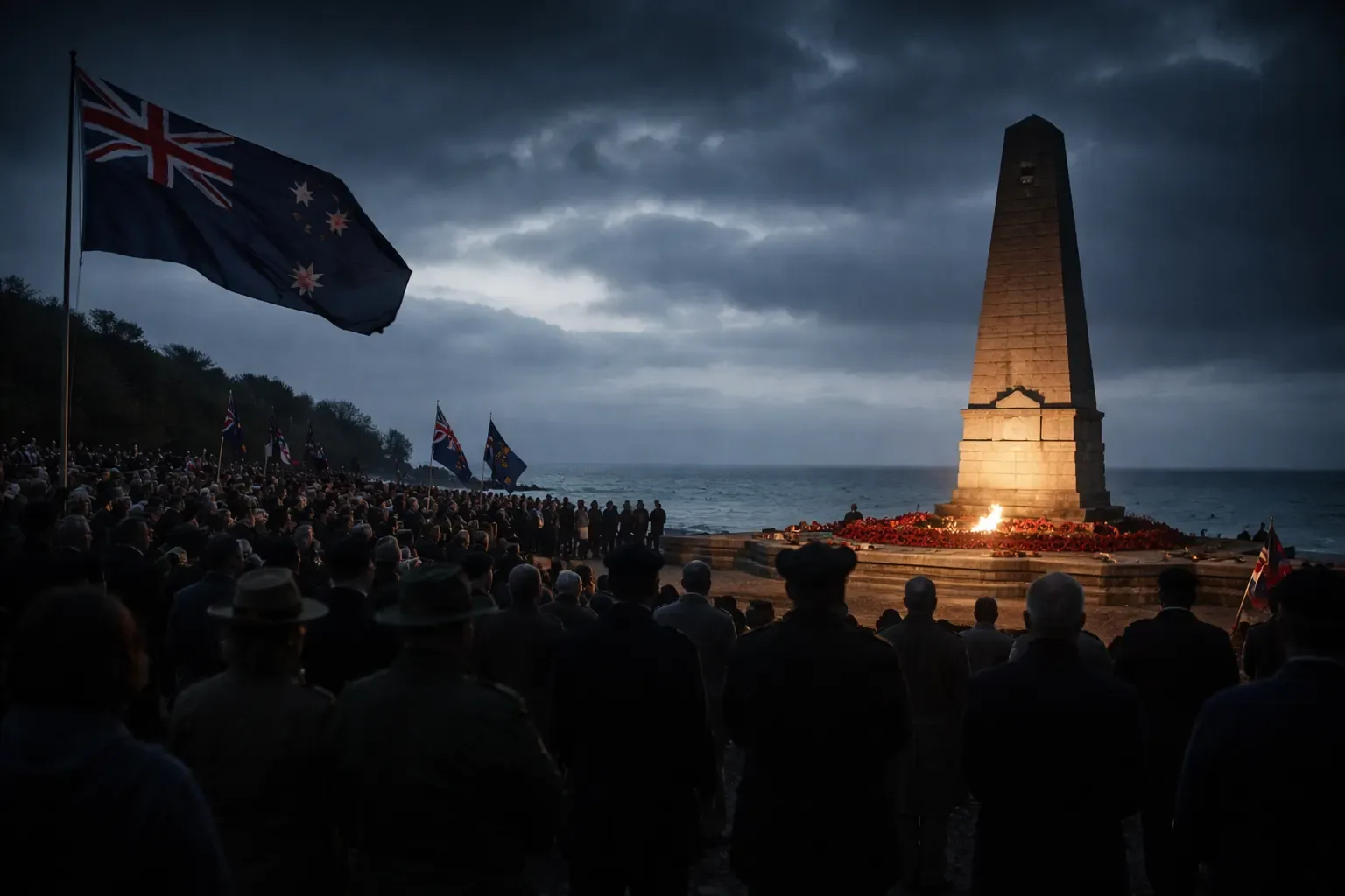 ANZAC Cove remembrance scene